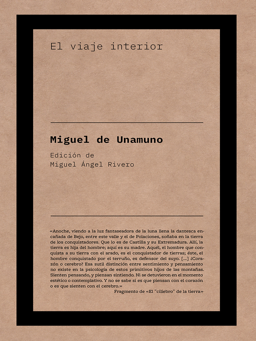 Title details for El viaje interior by Miguel de Unamuno - Available